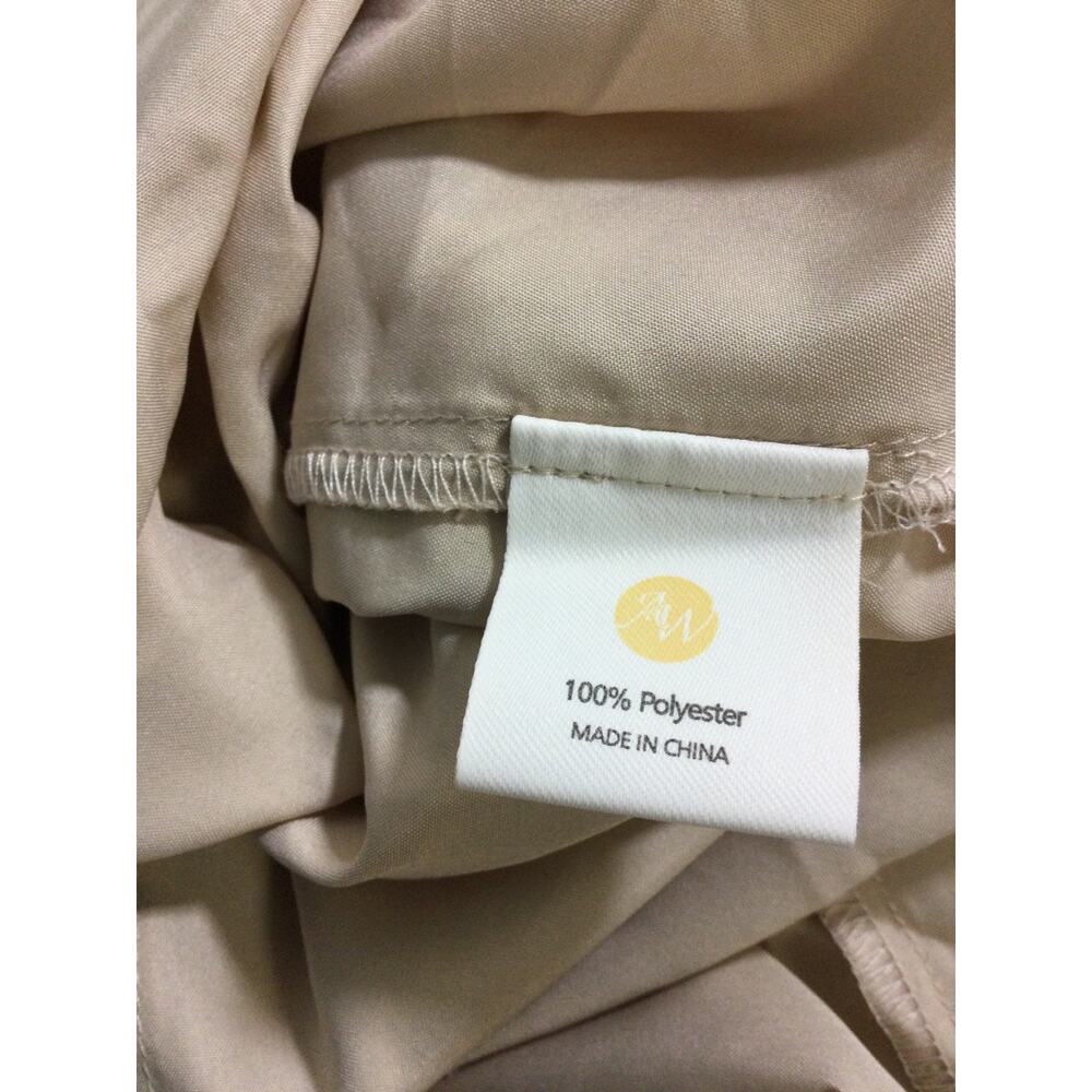 BRIDESMAID AW BRIDAL 4 S tan pleated chiffon wedding formal maxi dress NWT  B40 - Picture 7 of 7